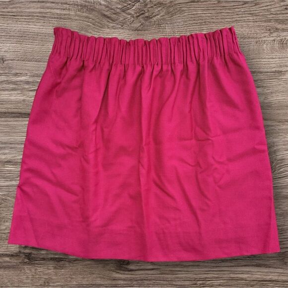 J. Crew Gathered Waist Magenta Pull On Skirt - Picture 2 of 5